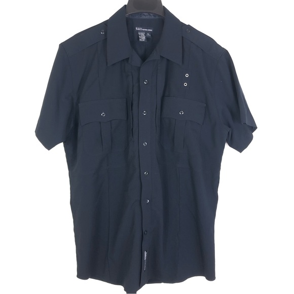 5.11 Tactical Other - 5.11 Tactical Series 41132 Men’s Navy Blue Shirt Size XL 17-1/2 Short Sleeve